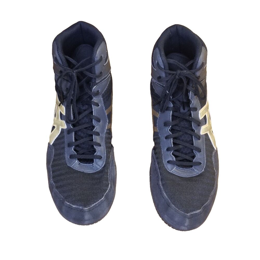 Asics MatControl 2 LE Lite Men's Size 13 Wrestling Shoes Black Gold 1081A037